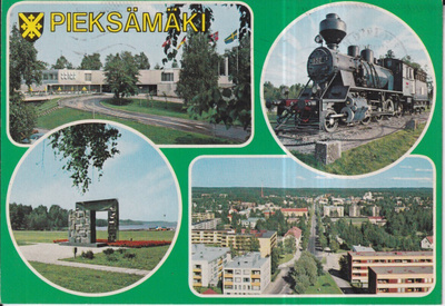 Pieksämäki, vaakuna, sommitelmakortti ,e115