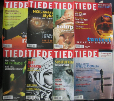 Tiede 2000  koko vuosikerta 2001 kahdeksan numeroa.