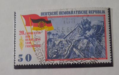 DDR/Saksa, 50pf? Fasismisesta vapautumisesta 20v.