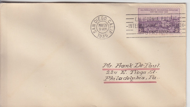 USA FDC 1935 California Pacific exposition