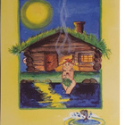 kortti ** Sauna-aihe - erilaisia kotimaisia taidekortteja - pikkukuva 3