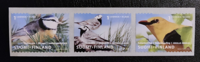 2001 Lintuja 1 lk yleismerkit **