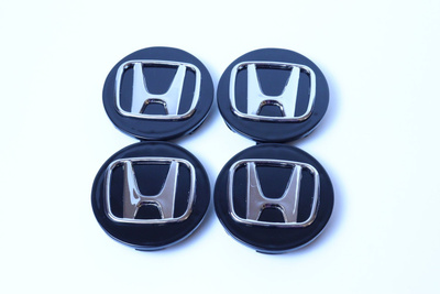 Honda vannekeskiöt – Kromi-musta – 69mm (4kpl sa