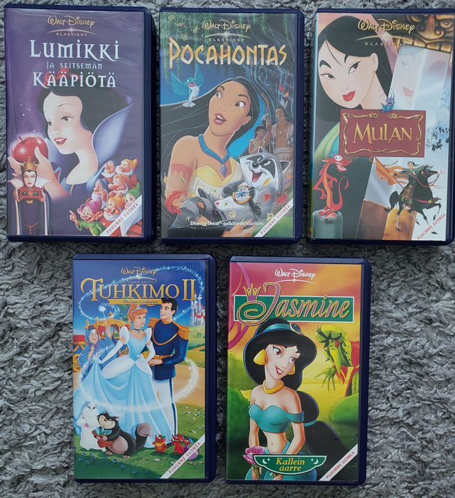 Walt Disney prinsessa vhs
