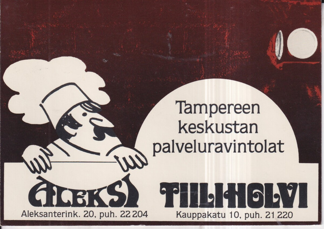 Tampere. Ravintolat Aleksi - Tiiliholvi, e177