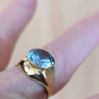 Upea vintage akvamariinisormus 14K kultaa (Hki) koko 17-17,5 - pikkukuva 3