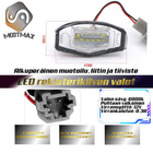 Honda LED rekisterikilven valot — kirkkaan valkoinen 6000K - pikkukuva 2