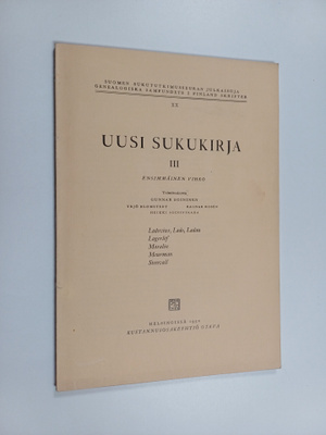 Uusi sukukirja III : ensimmäinen vihko