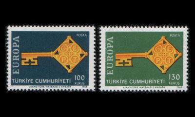 Turkki 2095-6 ** Europa (1968)