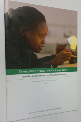 Development policy programme 2007 : towards a sustainable...