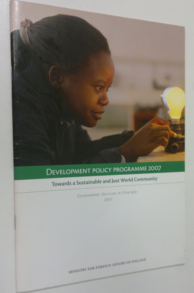 Development policy programme 2007 : towards a sustainable...