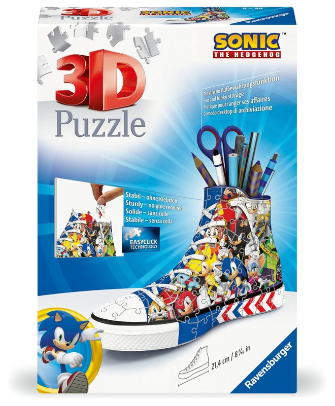 SONIC 3D PUZZLE SNEAKER PUZZLE	(514)	palapeli, 3d lenkkari 2