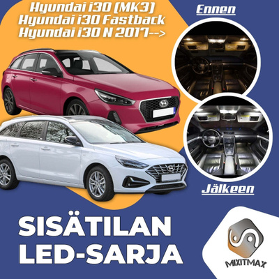 Hyundai i30 (MK3) Sisätilan LED-sarja 11-osainen