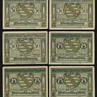 Saksa Notgeld 3 x 50, 3 x 75 Pfg, Auerbach 1921 - pikkukuva 2