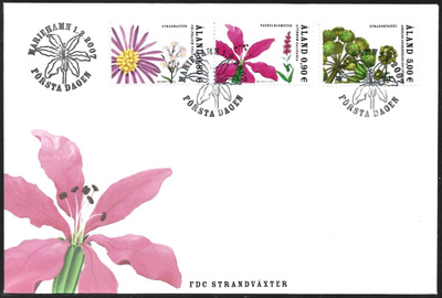 FDC Åland 2007  Rantakukkia Meriasteri  LaPe ÅL  273-275