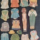 Paperinukke 2-puolinen tyttö 1940-50-luku - pikkukuva 2