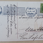 Lapset laskevat mäkeä, koira juoksee mukana, p. 1910 - pikkukuva 2