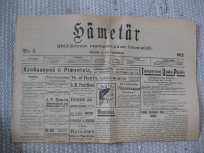 Sanomalehti : Hämetär 16.1.1912