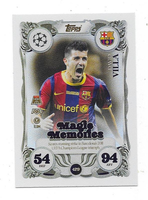 2025-26 Topps MA CHL Magic M #429 David Villa , Barcelona
