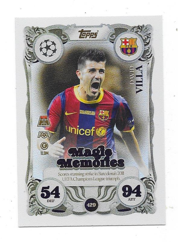 2025-26 Topps MA CHL Magic M #429 David Villa , Barcelona