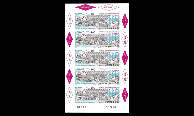 Monaco 2333-4Bkb ** Postimerkkinäyttely hammastamaton (1996