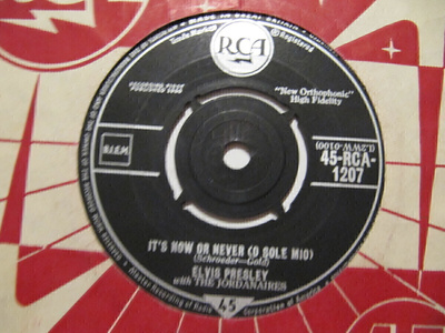 Elvis Presley It's Now Or Never 7" sinkku UK RCA-1207