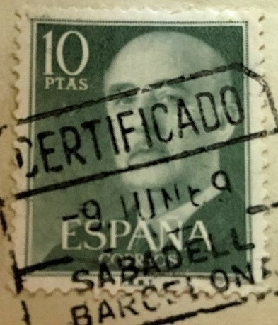 Francisco Franco Espanja Postimerkki
