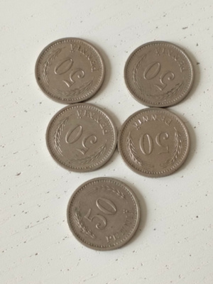50 penniä 1940 5kpl