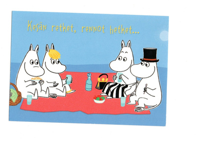 Muumi °"KESÄN retket, rennot hetket...!" -KORTTI / (Karto)