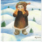 Tub Joulumerkki 1986 Poro ja tonttu kortilla - pikkukuva 2