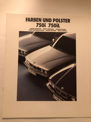 Myyntiesite - Bmw 750i/ iL Farben und Polster - 1/90