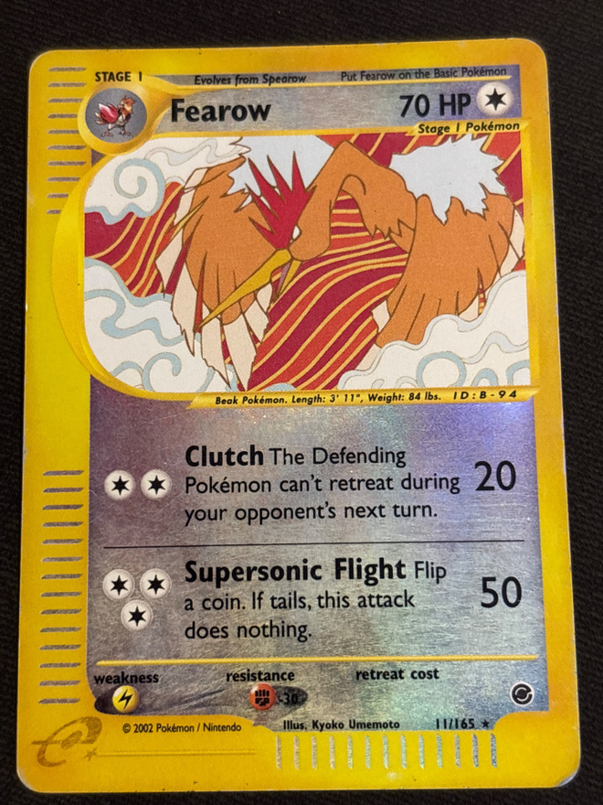 Fearow 11/165 Reverse holo Expedition Base Set