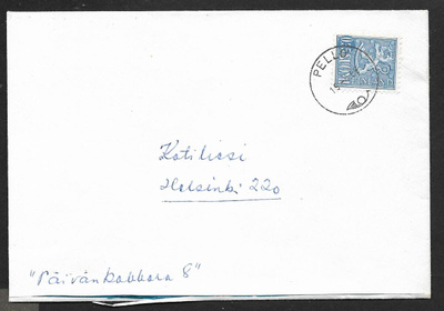 Postilähetys - Yl.m. 0,35mk (LAPE 613) Pello 19.4.66