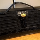 Musta upea Vintage Laukku / Isokokoinen Clutch - pikkukuva 1