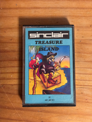 Treasure Island – Sinclair ZX Spectrum, kasettipeli, retro