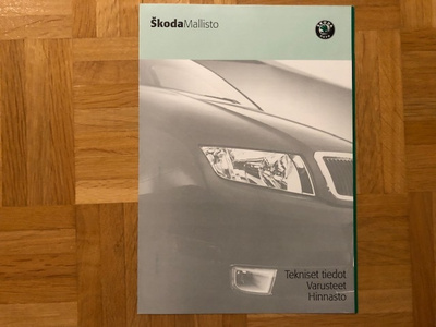Esite Skoda Fabia & Octavia 2001 tekniset tiedot, varusteet