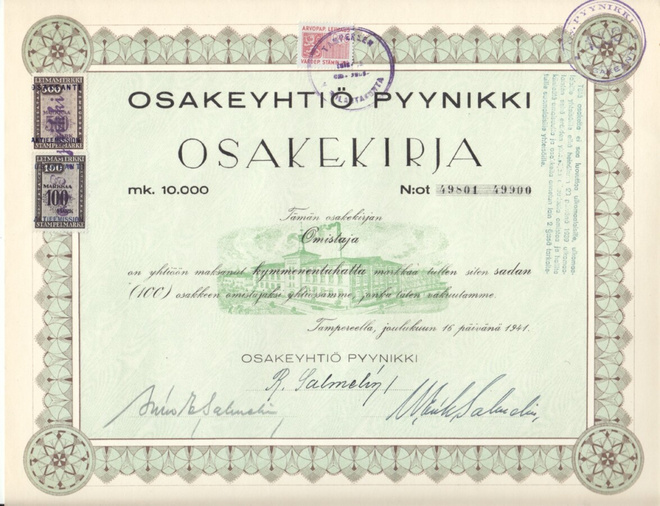 OKK 1941 Pyynikki Oy vihreä, Tampere