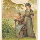 NAISET - vanha kohopainettu Carte Postale - pikkukuva 1