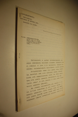 Laintarkastuskunnan lausunto valtinoneuvostolle n:o 2/196...