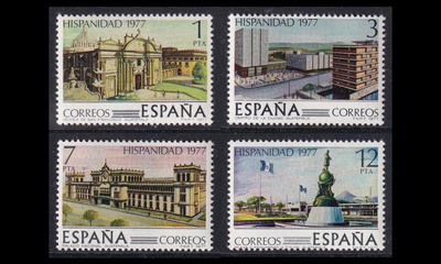 Espanja 2331-4 ** Amerikan historiaa Guatemala (1977)