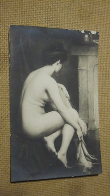 vintage pin-up postikortti - 1900-luku alku