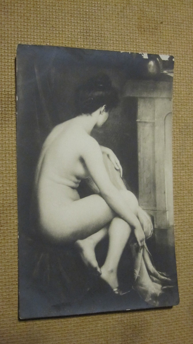 vintage pin-up postikortti - 1900-luku alku
