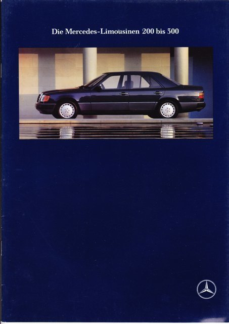 Mercedes-Benz E-sarja -esite, 1989