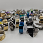 100 kpl UNISEX-sormuksia – ruostumaton teräs – koot 17–21 mm - pikkukuva 2