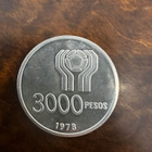 Argentiina 3000 Pesos 1978 - Jalkapallon MM-kisat (Ho - pikkukuva 2