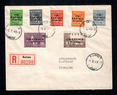 FDC Itä-Karjala 1.10.1941 Kulkenut