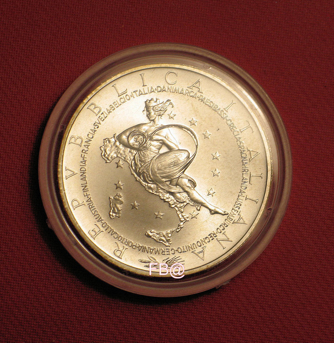 2003 ITALIA 10€ juhlaraha EU- Puheenjohtajuus hopeaa