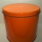 Humppila Finland harvinainen  retro oranssi peltipurkki - pikkukuva 3
