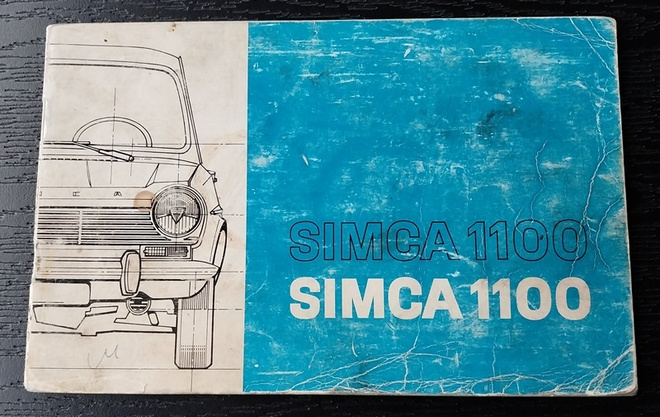SIMCA 1100 ohjekirja käsikirja kieli: Suomi 1967