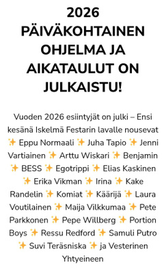 Iskelmäfestivaali Himos 2026